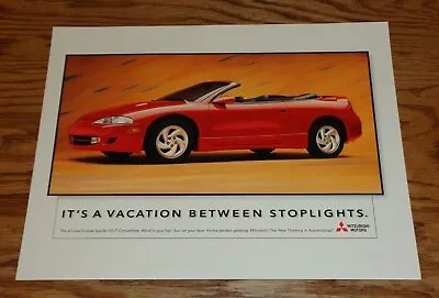 Original 1997 Mitsubishi Eclipse Spyder GS-T Convertible Sales Sheet Brochure 97 • $10