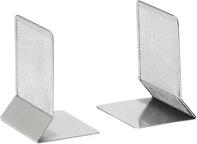 £7.99 • Buy Osco Silver Wire Mesh Home Office Bookends (Pack Of 2) H132 X W105 X D162mm MBE1