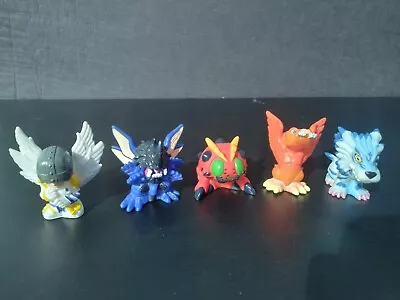 5 Vintage 1999 Digimon Digital Monsters H-T 1.5  Mini Figure Finger Puppet Lot • $20