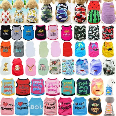 £3.06 • Buy Pet Dog Cat Clothes Summer Puppy T Shirt Clothing Small Dogs Chihuahua Vest HOT#