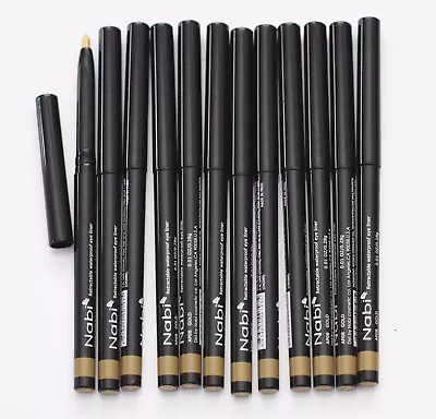 12 PCS NABI AP08 GOLD Retractable Waterproof Eyeliners Pencils • $15