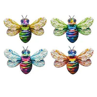 Metal Bee Wall Decor Artwork Metal Bee Small Home Decor For Yard Garden Patio • £6.85