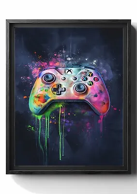 Xbox One Controller Bedroom Room Wall Art Game Print Poster A1 A2 A3 A4 A5 • £4.95