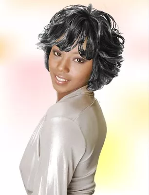 Tasha - By Biba Carmen Synthetic Wig Bob Feathered Curls Short Waves • $36.99