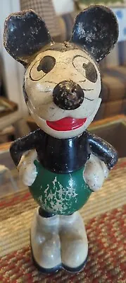 RARE! 1929 Antique Mickey Mouse Composition 12” Figure Doll EARLY RAT FACE • $288.80
