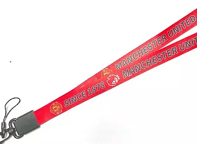 MANCHESTER UNITED Lanyard Keyring ID Card Holder Phone Strap Gift UK Seller • £5.99