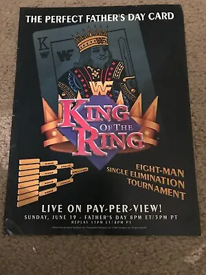 Vintage 1994 WWF KING OF THE RING PPV Poster Print Ad • $8.99