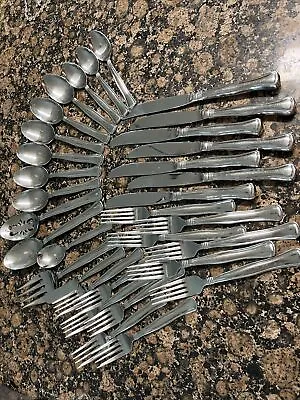 33 Pc Set INTERNATIONAL SILVER Glossy Stainless MADISON Flatware Silverware • $25