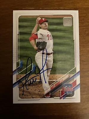 Matt Moore Signed Baseball Card Auto Topps 2021 Philadelphia Phillies • $9.99