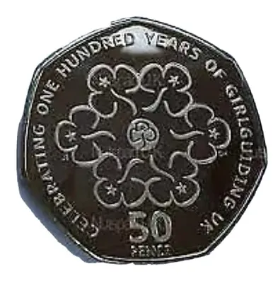  2010 - 100 Years Of Girl Guiding - 50p Coin - Circulated • £2.65