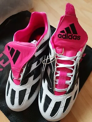 Adidas Predator Precision+ FG Football Boots White Pink UK7.5 Beckham Remakes  • £280
