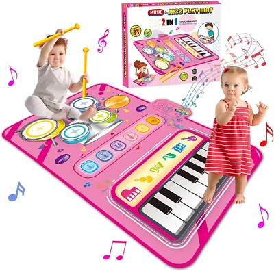 £20.68 • Buy Toys For 1 2 3 4 5 Year Old Girls, 2 In 1 Music Mat Gifts For Girls Kids Toys