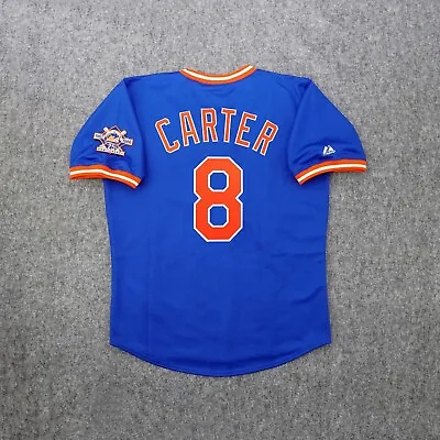 Gary Carter 1986 New York Mets Men's Alternate Blue 25th Cooperstown Jersey • $139.99