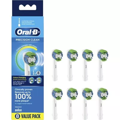 Oral B Precision Clean 8 Pack Electric Toothbrush Replacement Heads Refills • $29.80