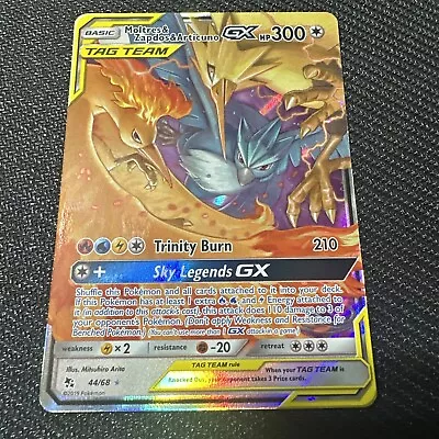 Pokémon TCG Moltres & Zapdos & ArticunoTag Team GX Hidden Fates 44/68 Holo Ultra • $8.19