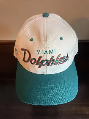 Miami Dolphins Sports Specialties The Twill NFL Script Snapback Hat • $65