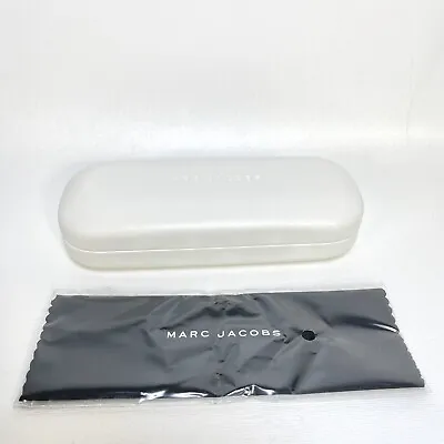 Marc Jacobs Extra Small Empty Clamshell Sunglasses Eyeglasses Case + Cloth White • $8.50