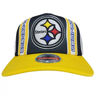 Mitchell & Ness Pittsburgh Steelers NFL Trucker Hat 3D Logo Black Yellow Cap NWT • $29.99