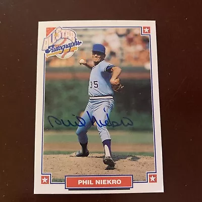 1993 Nabisco All-Star Autographs Phil Niekro Auto COA MLB Player Alumni Assoc. • $7.99