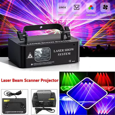 500mW RGB LED Laser Beam Projector DMX Scanner DJ Disco Stage Party Light USA • $79.99