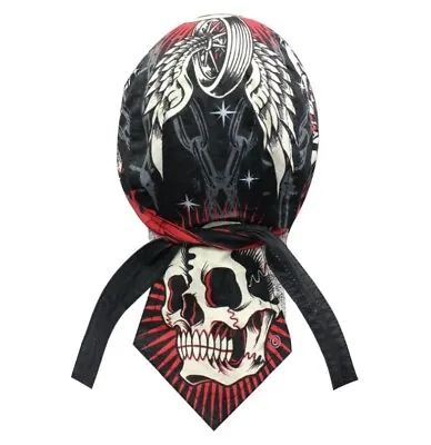 Biker Headwrap Danbanna Deluxe Du-Rag Cap Doo Rag Bandana Skull I Ride • $11.55