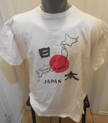 Vintage Souvenir T Shirt Japan Graphic Single Stitch White LRG • $19.99