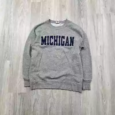 VINTAGE 90s University Of Michigan Wolverines Crewneck Sweatshirt Size Small S  • $19.99