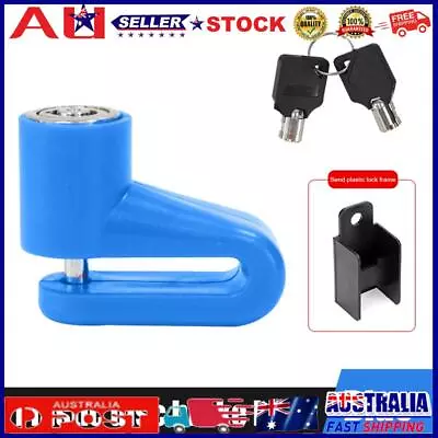 Electric Scooter Disc Brake Lock Anti Theft With Lock Frame For M365 (Blue) • $8.96