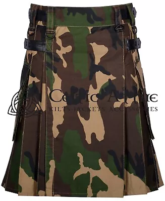 New Camo Tactical Duty Kilt - Army Use Utility Kilt For Men - Military Camo Kilt • $106