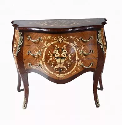 French Bombe Commode Louis XV Chest Drawers Inlay • £850