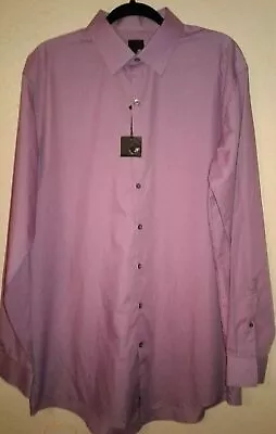 New JF J. Ferrar Modern Fit Dress Shirt Mens XL 17 17 1/2 36-37 Dusty Purple NWT • $21.89