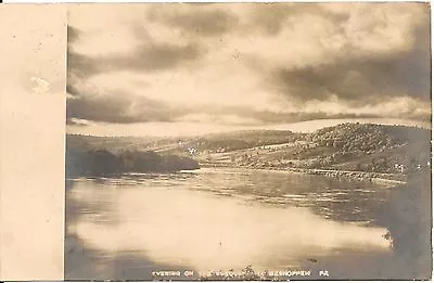 Evening On The Susquehanna Meshoppen PA RP Postcard 1908 • $5.95