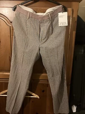 Zara Mens Trousers 34 Houndstooth  • £10