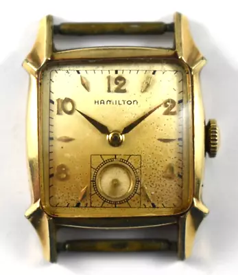 Vintage Hamilton Fancy Lugs 10KGF Case Manual Wind 17J 747 Watch Runs Lot.eo • $79.99