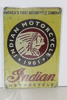 IMCMS13 INDIAN MOTORCYCLE 1901  Metal Sign New 30 Cm H X 20 Cm W • $10