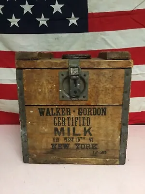 Rare Antique Walker-Gordon Certified Milk Crate Dairy New York City 1929. • £213.73