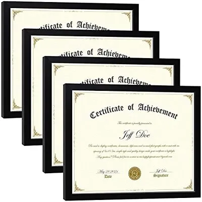 8.5x11 Picture Frames Certificate Frame 4 Pack Diploma Frames Bulk For Document • $21.91