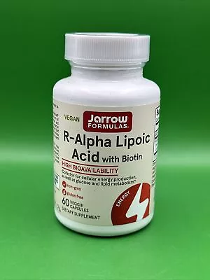 Jarrow R-Alpha Lipoic Acid With Biotin 60 Capsules EXP 05/24 Non-GMO Gluten Free • $15.95