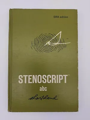 STENOSCRIPT ABC SHORTHAND Hardback 1968 SRA Edition GREEN Written In Vintage • $8