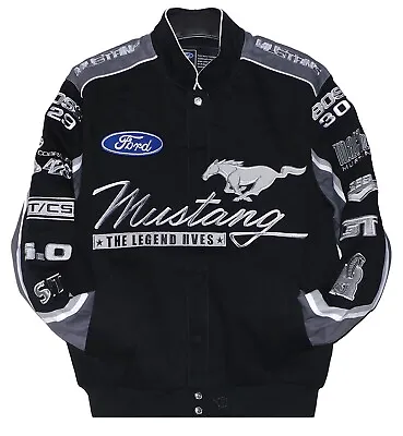 Mustang Racing Embroidered Cotton Jacket JH Design Black New • $159.99