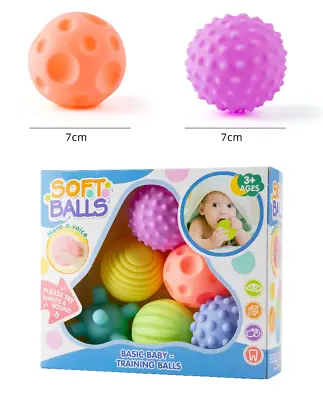 Sensory Baby Grip Soft Rubber Balls Educational Toys For Children Toddler Toys • £8.50