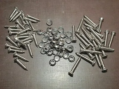 50pc #8 X 3/4  & 1  With #6 Phillips Oval Head Trim Screws Washers Stainless GM  • $22.99