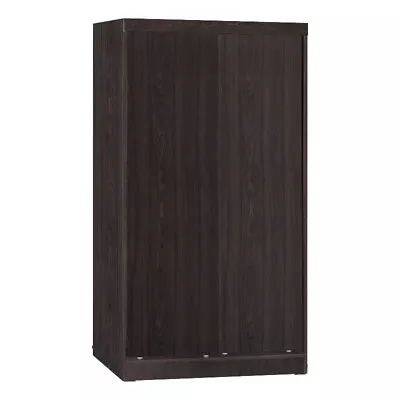 Better Home Products Modern Wood Double Sliding Door Wardrobe In Tobacco • $242.15