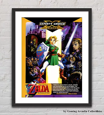 The Legend Of Zelda Ocarina Of Time N64 Glossy Promo Ad Poster Unframed G4428 • $14.98