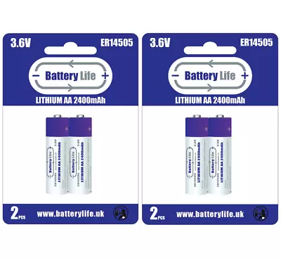 ER14505 AA Batteries (4 Pack) 3.6v 2400mAh LS14505 Long Battery Life UK Brand • £16.99