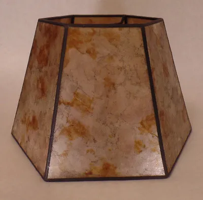 7  X 12  X 7 1/2  Onyx Color Hexagon Style Mica Bridge Floor Lamp Shade #703s • $115.94