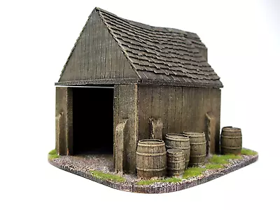 Painted Barn / Farm Building For Wargaming Warhammer WW2 Napoleonic 28mm Scale • £24.99