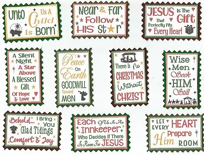 £1.85 • Buy 10 CHRISTIAN RELIGIOUS CHRISTMAS Mini Quote Toppers Greeting Card Craft Messages