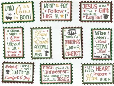 £1.85 • Buy 10 CHRISTIAN RELIGIOUS CHRISTMAS Mini Quote Toppers Greeting Card Craft Messages