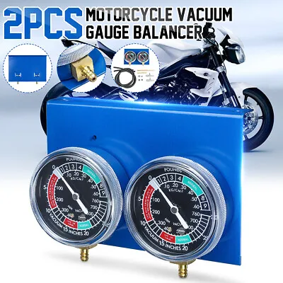 2* Motorcycle Carburetor Vacuum Gauge Balancer Synchronizer Fits For 2-cylinder • $27.12